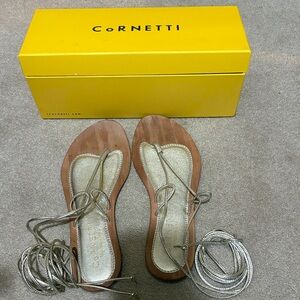 Cornetti Women's Silver Sandals